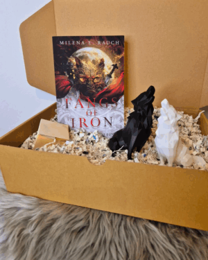 Fangs of Iron Buchbox – Mit 2 Wölfen (1x weiß & 1x schwarz)